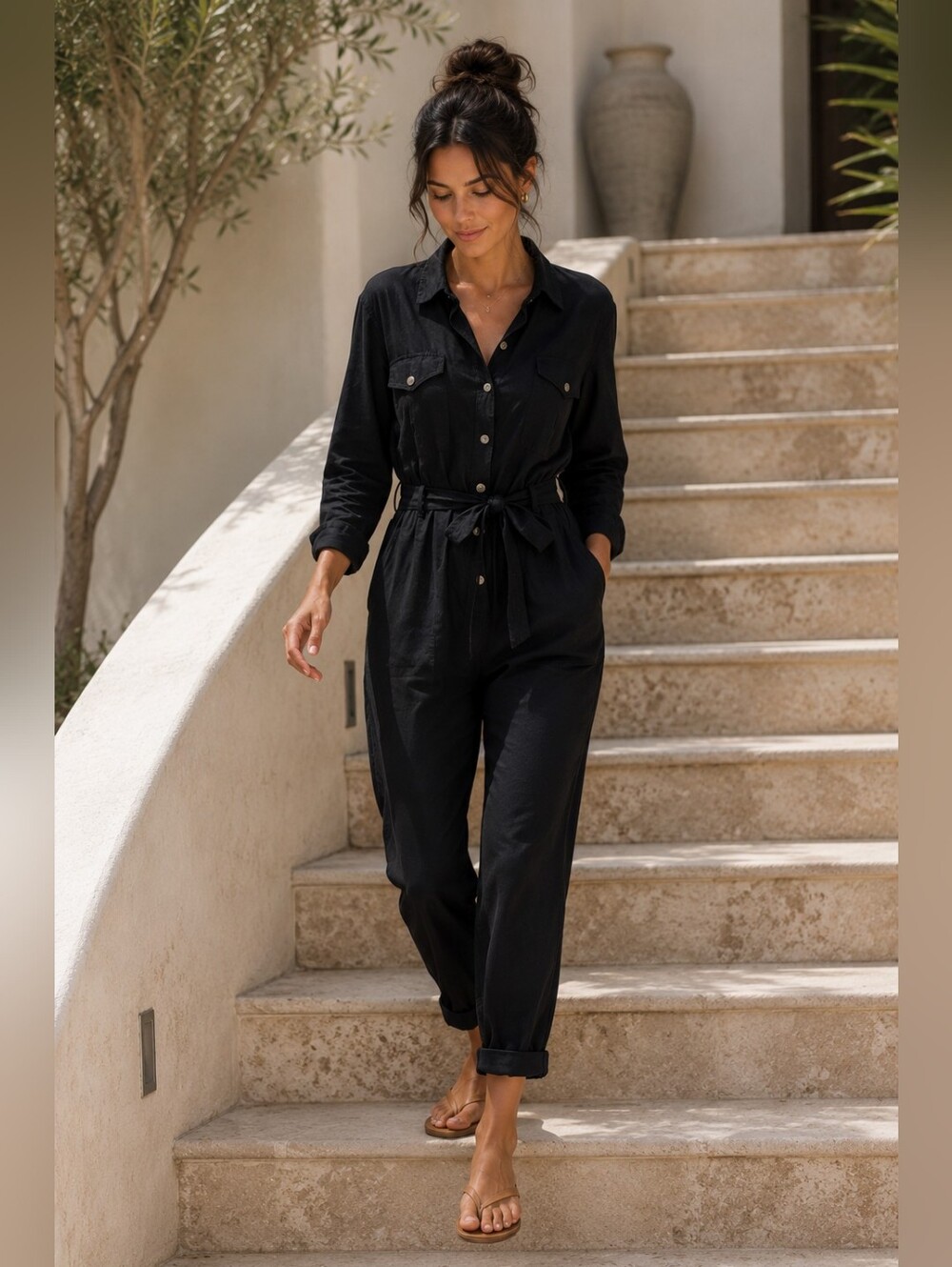 Young Fabulous & Broke Golly Utility Jumpsuit Black M Designer One Piece
